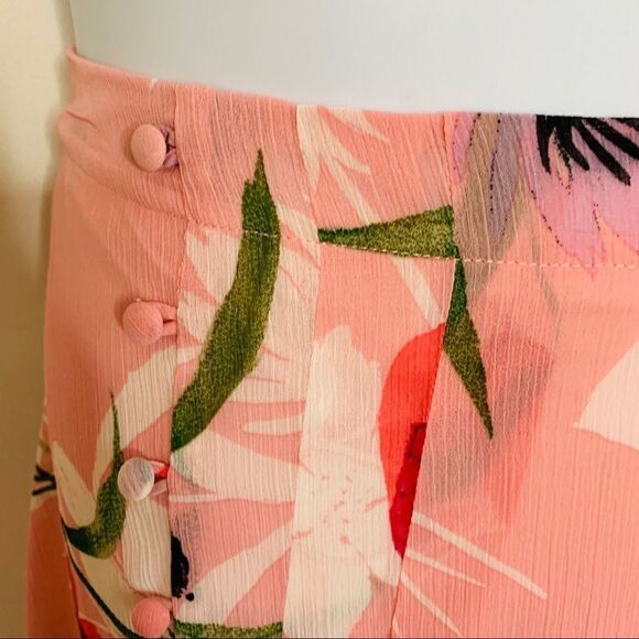 LEITH Floral Midi Skirt With Side Slit - Picture 3 of 8